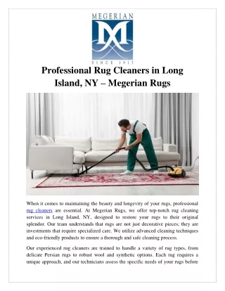 Professional Rug Cleaners in Long Island, NY – Megerian Rugs