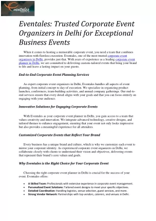 corporate event planner in delhi