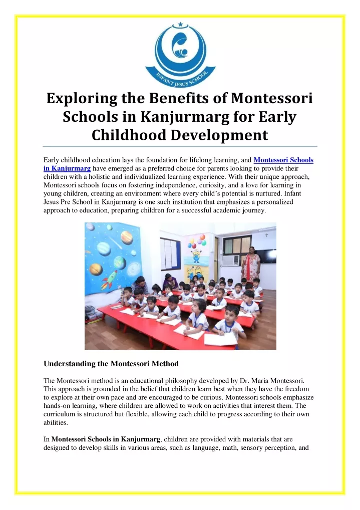 exploring the benefits of montessori schools