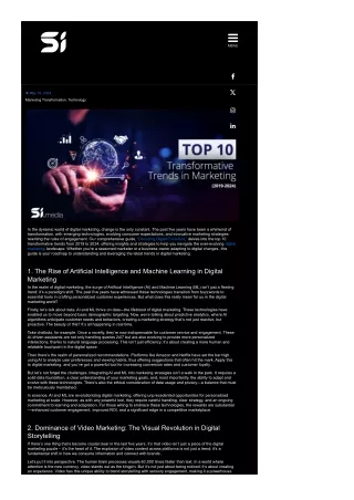 Top 10 Transformative Trends in Digital Marketing (2019-2024)