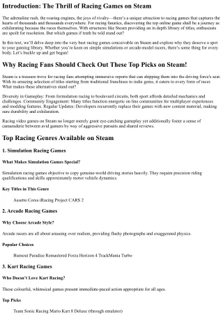 “Why Racing Fans Should Check Out These Top Picks on Steam!”