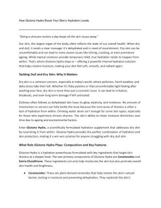 how glutone hydra boost your skin s hydration