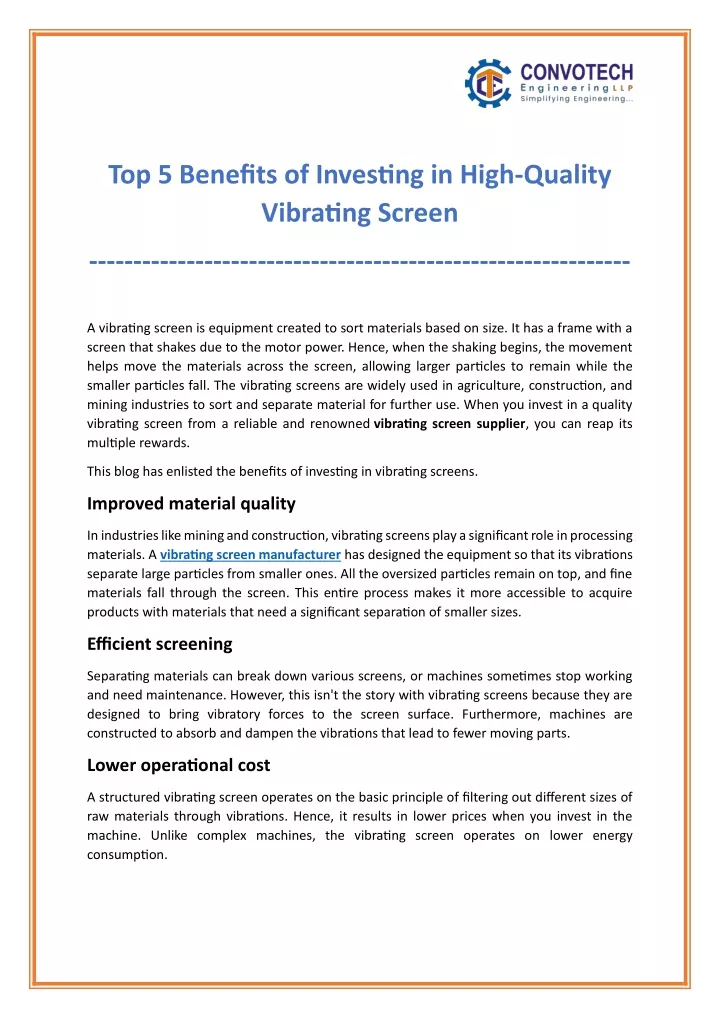 top 5 benefits of investing in high quality