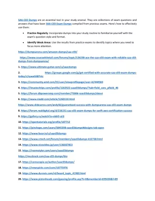 The Most Accurate SAA-C03 Dumps to Pass Your AWS Exam