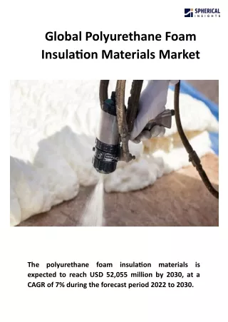 global polyurethane foam insulation materials