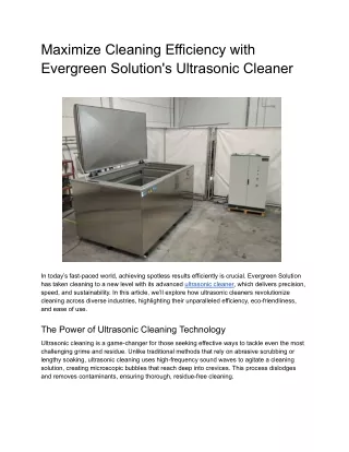 maximize cleaning efficiency with evergreen