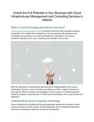 Unlock the Full Potential of Your Business with Cloud Infras