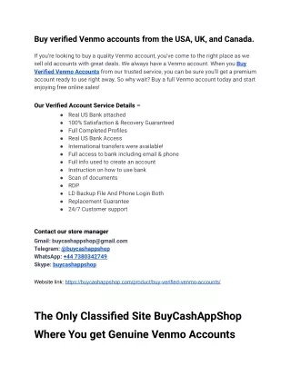 Purchasing a Buy Verified Venmo Accounts Made Easy