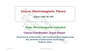 Faraday's law of Electromagnetic Induction