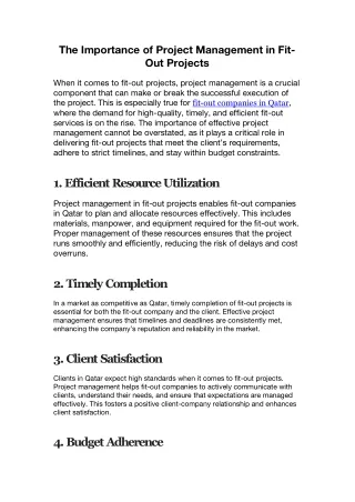 the importance of project management
