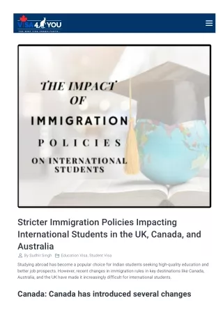 Stricter Immigration Policies Impacting International Students in the UK, Canada, and Australia