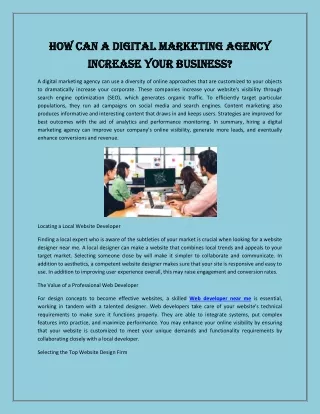 How Can a Digital Marketing Agency Increase Your Business?