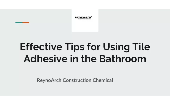 effective tips for using tile adhesive in the bathroom