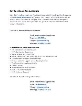 Quick Way To Buy Facebook Ads Accounts in 2024