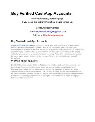 Buy Verified CashApp Accounts