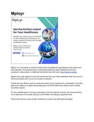Mployr - innovative recruitment model