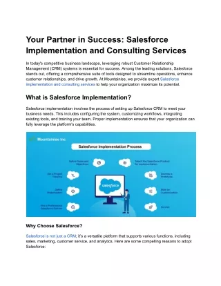 Your Partner in Success_ Salesforce Implementation and Consulting Services