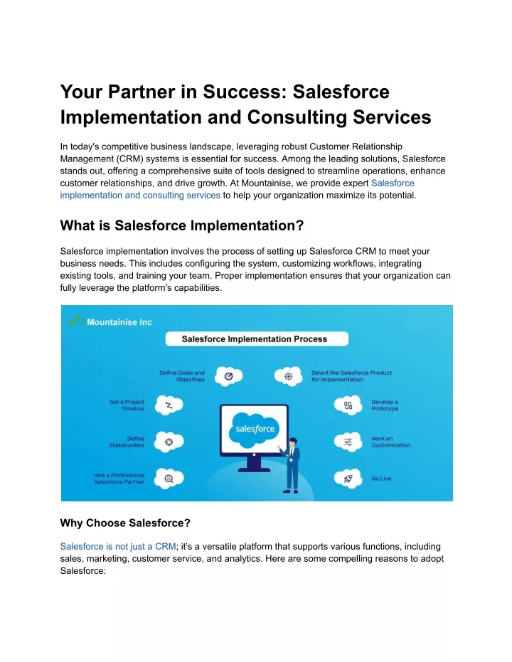 your partner in success salesforce implementation