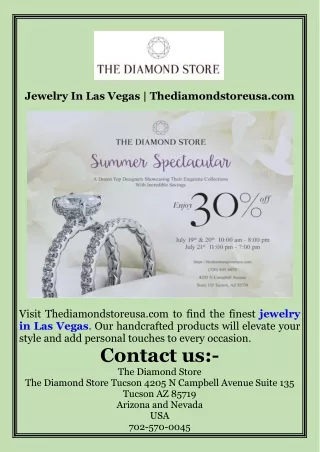 Jewelry In Las Vegas  Thediamondstoreusa.com