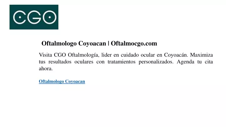 oftalmologo coyoacan oftalmocgo com