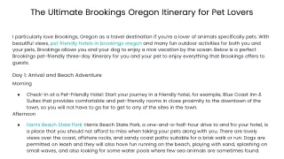 The Ultimate Brookings Oregon Itinerary for Pet Lovers