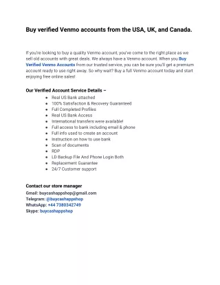 Quick Way To Buy Verified Venmo Accounts in 2024