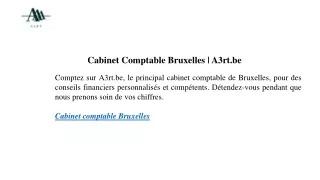 Cabinet Comptable Bruxelles A3rt.be