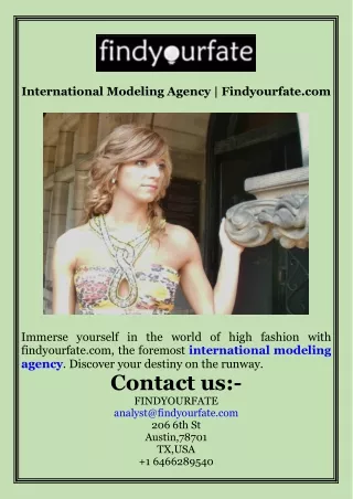 International Modeling Agency  Findyourfate.com