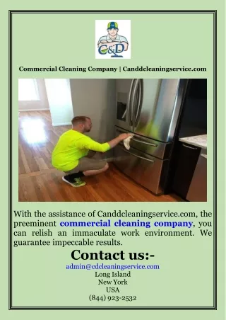 Commercial Cleaning Company  Canddcleaningservice.com