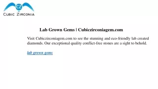 lab grown gems cubiczirconiagem com