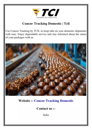 concor tracking domestic tcil