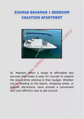 EXUMAS BAHAMAS 1 BEDROOM VACATION APARTMENT