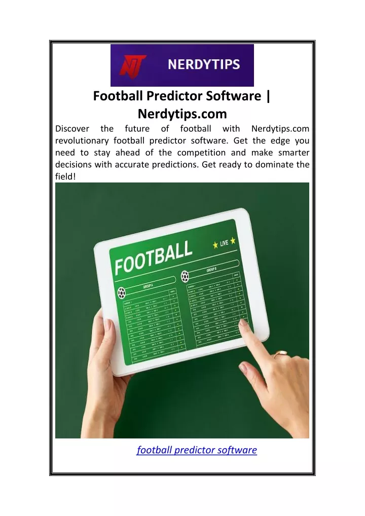 football predictor software nerdytips