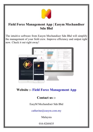 field force management app easym mechandiser