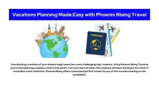 Vacations Planning Made Easy with Phoenix Rising Travel
