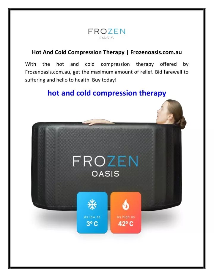 hot and cold compression therapy frozenoasis