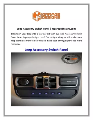 Jeep Accessory Switch Panel  Jagaragedesigns.com