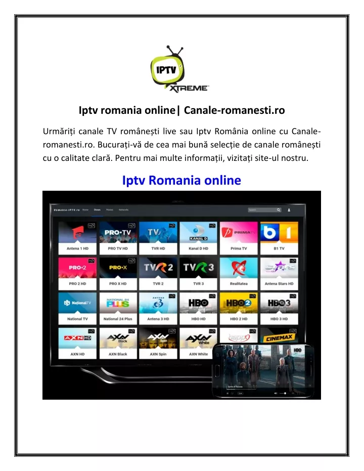 iptv romania online canale romanesti ro