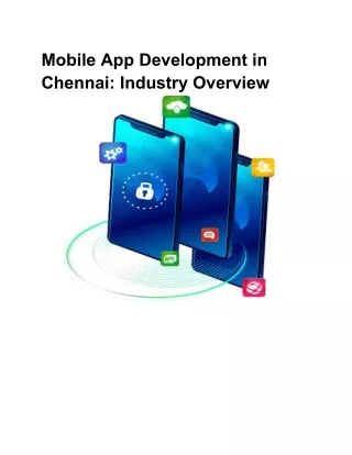 mobile app development in chennai industry