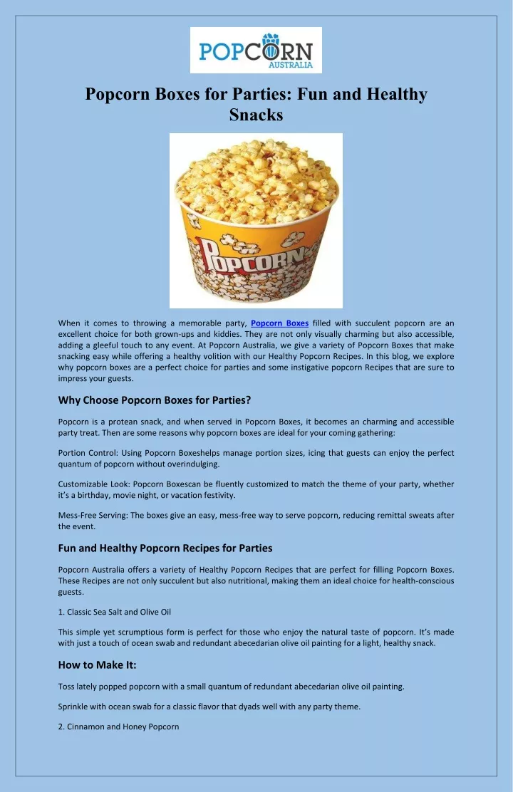 popcorn boxes for parties fun and healthy snacks