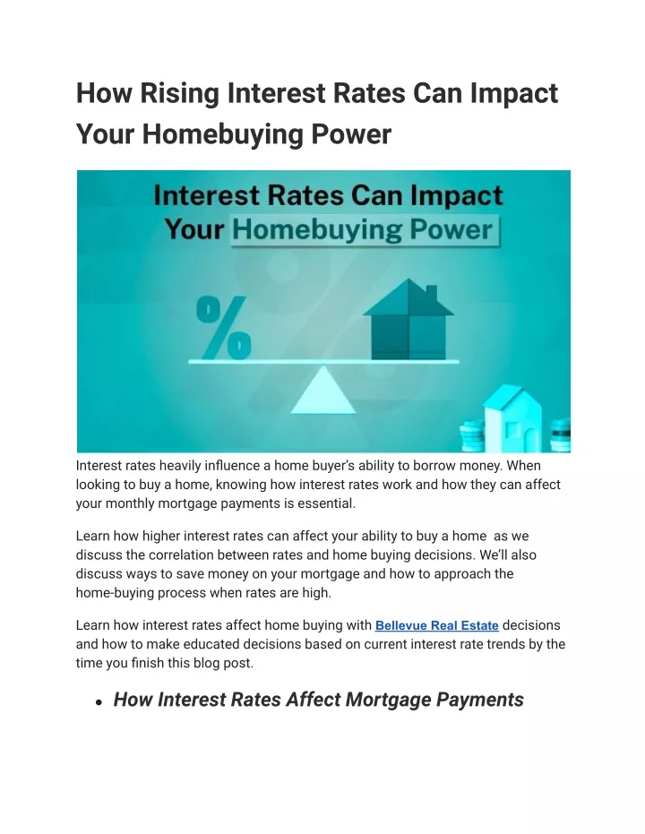 how rising interest rates can impact your