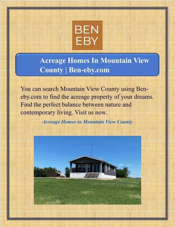 you can search mountain view county using