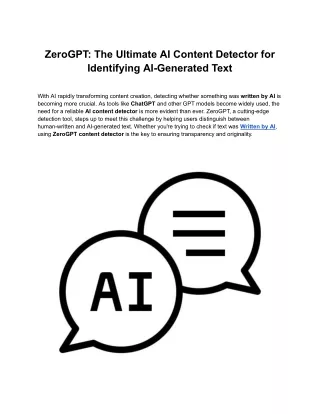 How to Detect Chat GPT Content: ZeroGPT’s Detection Tool
