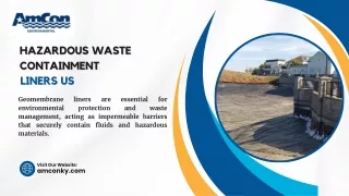 Hazardous waste containment liners US