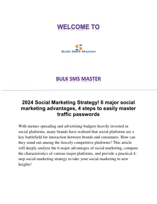 2024 Social Marketing Strategy! 6 major social marketing advantages, 4 steps to
