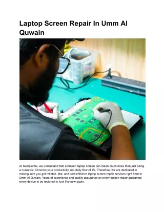 Laptop Screen Repair In Umm Al Quwain