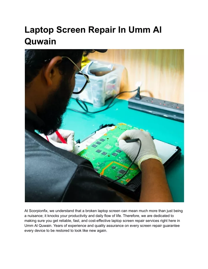 laptop screen repair in umm al quwain