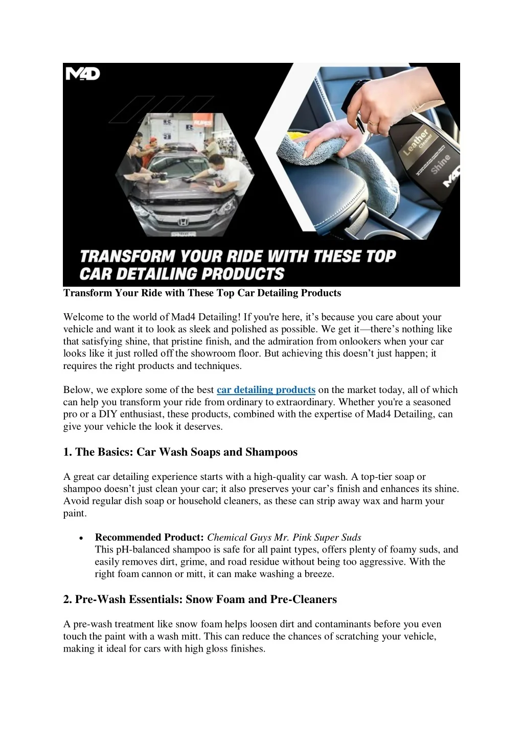 PPT - Transform Your Ride with These Top Car Detailing Products ...