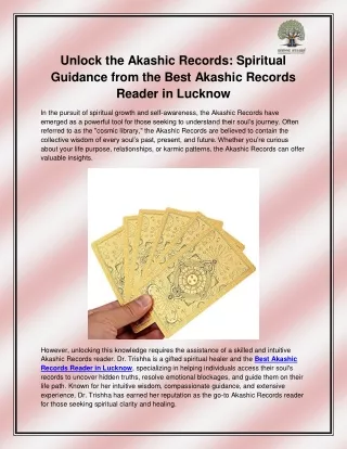 unlock the akashic records spiritual guidance