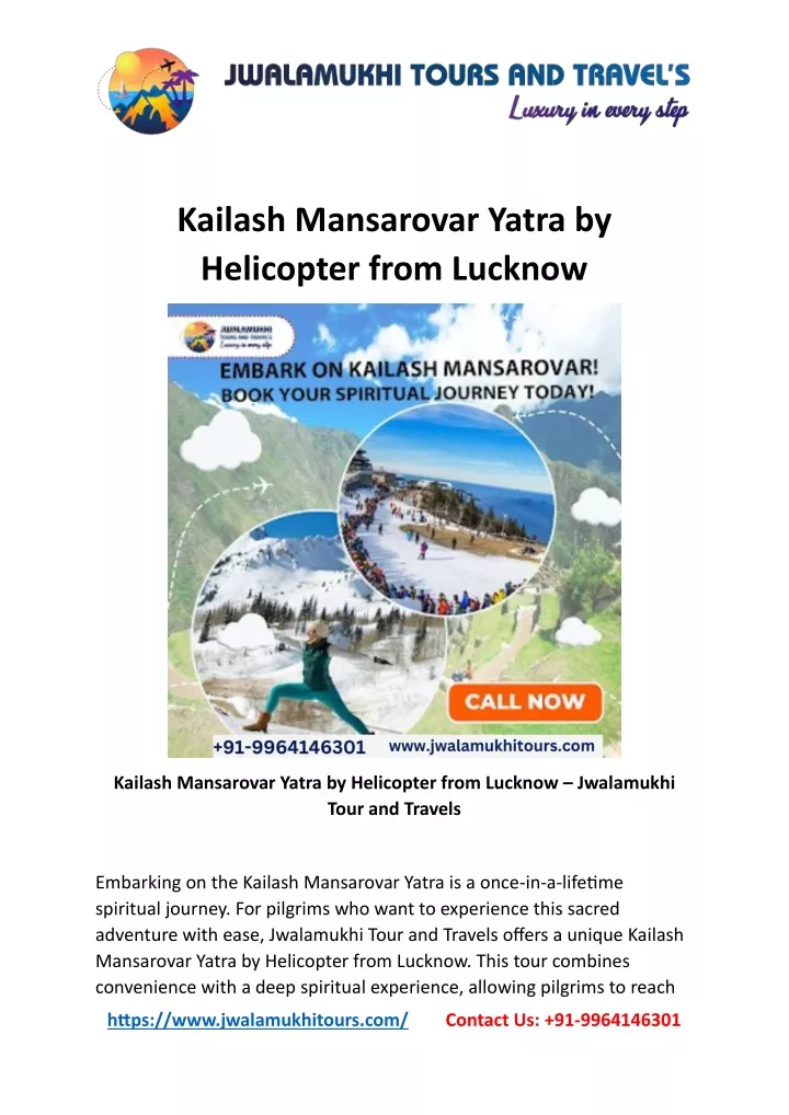 kailash mansarovar yatra by helicopter from